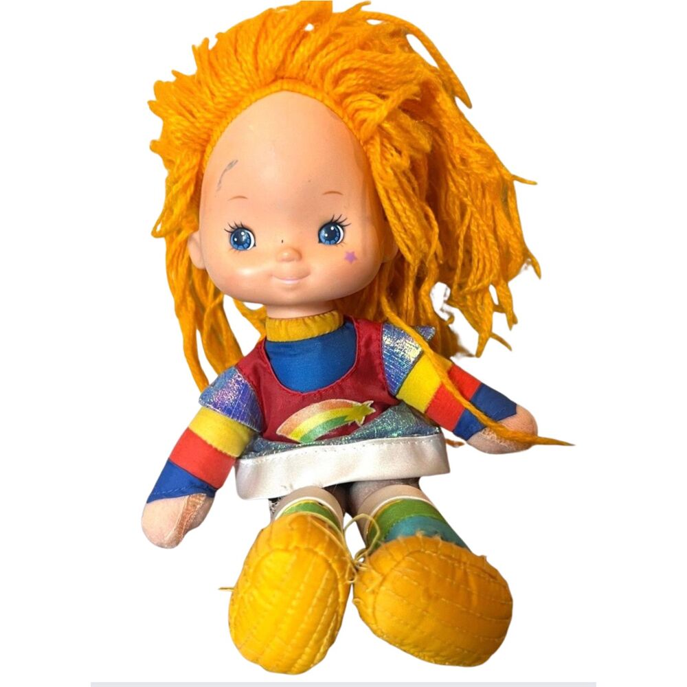 Vintage Rainbow Brite Cartoon Hallmark Toy Doll 10.5" Fabric, Vinyl, Yarn" 1983